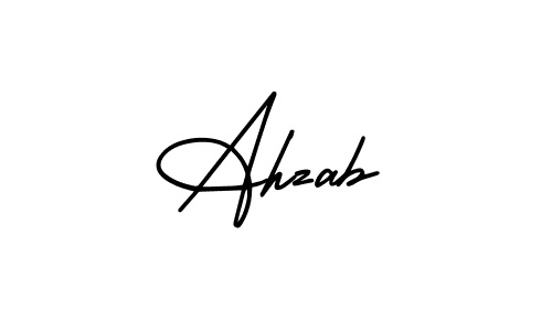 It looks lik you need a new signature style for name Ahzab. Design unique handwritten (AmerikaSignatureDemo-Regular) signature with our free signature maker in just a few clicks. Ahzab signature style 3 images and pictures png