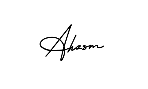 It looks lik you need a new signature style for name Ahzsm. Design unique handwritten (AmerikaSignatureDemo-Regular) signature with our free signature maker in just a few clicks. Ahzsm signature style 3 images and pictures png