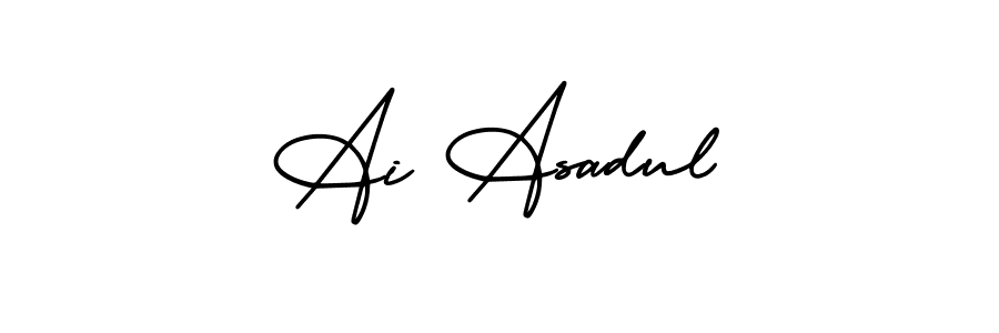 Ai Asadul stylish signature style. Best Handwritten Sign (AmerikaSignatureDemo-Regular) for my name. Handwritten Signature Collection Ideas for my name Ai Asadul. Ai Asadul signature style 3 images and pictures png