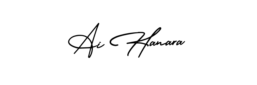 You should practise on your own different ways (AmerikaSignatureDemo-Regular) to write your name (Ai Hanara) in signature. don't let someone else do it for you. Ai Hanara signature style 3 images and pictures png