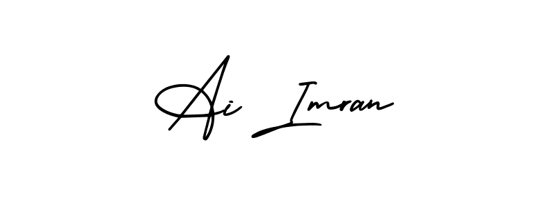 Also You can easily find your signature by using the search form. We will create Ai Imran name handwritten signature images for you free of cost using AmerikaSignatureDemo-Regular sign style. Ai Imran signature style 3 images and pictures png