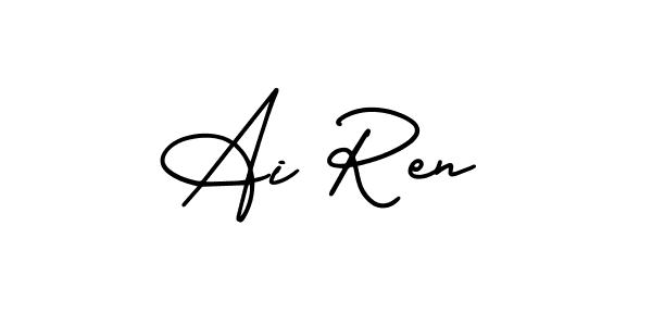 Create a beautiful signature design for name Ai Ren. With this signature (AmerikaSignatureDemo-Regular) fonts, you can make a handwritten signature for free. Ai Ren signature style 3 images and pictures png