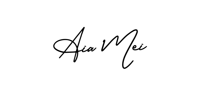 How to make Aia Mei signature? AmerikaSignatureDemo-Regular is a professional autograph style. Create handwritten signature for Aia Mei name. Aia Mei signature style 3 images and pictures png