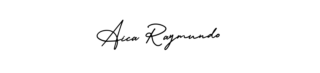 Aica Raymundo stylish signature style. Best Handwritten Sign (AmerikaSignatureDemo-Regular) for my name. Handwritten Signature Collection Ideas for my name Aica Raymundo. Aica Raymundo signature style 3 images and pictures png