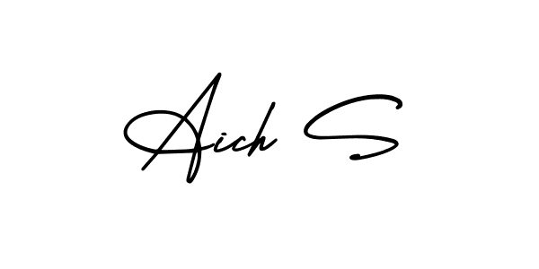 The best way (AmerikaSignatureDemo-Regular) to make a short signature is to pick only two or three words in your name. The name Aich S include a total of six letters. For converting this name. Aich S signature style 3 images and pictures png