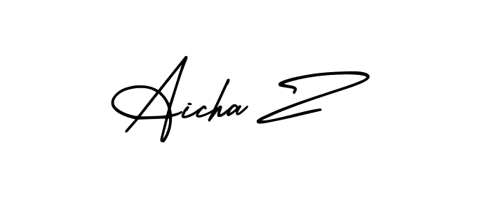 Aicha Z stylish signature style. Best Handwritten Sign (AmerikaSignatureDemo-Regular) for my name. Handwritten Signature Collection Ideas for my name Aicha Z. Aicha Z signature style 3 images and pictures png