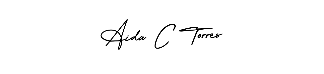if you are searching for the best signature style for your name Aida C Torres. so please give up your signature search. here we have designed multiple signature styles  using AmerikaSignatureDemo-Regular. Aida C Torres signature style 3 images and pictures png