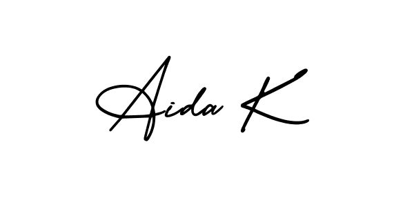 Also You can easily find your signature by using the search form. We will create Aida K name handwritten signature images for you free of cost using AmerikaSignatureDemo-Regular sign style. Aida K signature style 3 images and pictures png