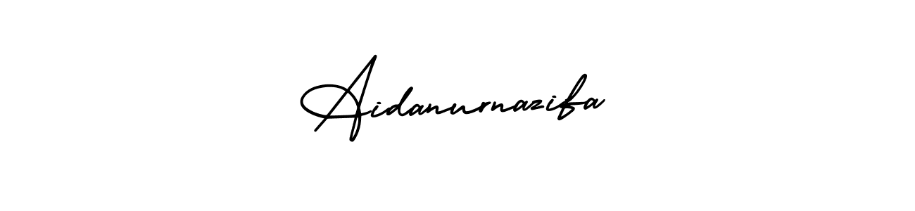 Use a signature maker to create a handwritten signature online. With this signature software, you can design (AmerikaSignatureDemo-Regular) your own signature for name Aidanurnazifa. Aidanurnazifa signature style 3 images and pictures png