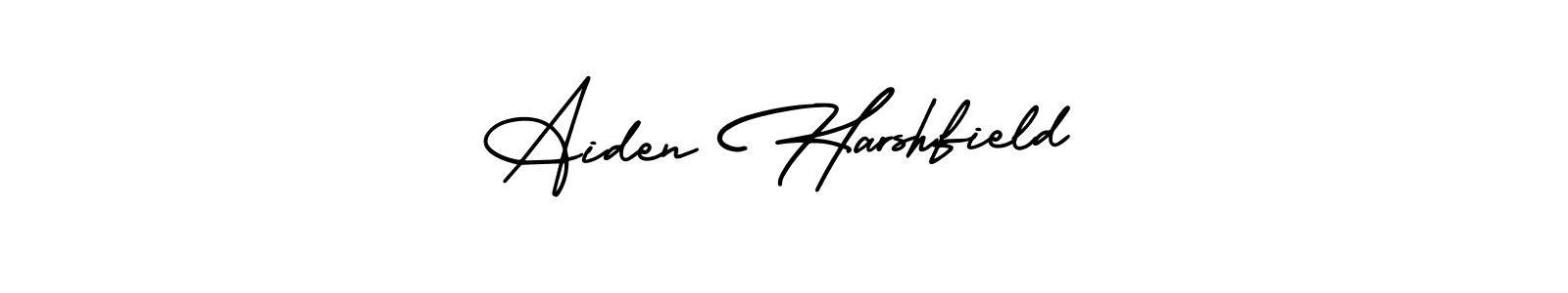 Similarly AmerikaSignatureDemo-Regular is the best handwritten signature design. Signature creator online .You can use it as an online autograph creator for name Aiden Harshfield. Aiden Harshfield signature style 3 images and pictures png