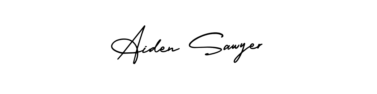 if you are searching for the best signature style for your name Aiden Sawyer. so please give up your signature search. here we have designed multiple signature styles  using AmerikaSignatureDemo-Regular. Aiden Sawyer signature style 3 images and pictures png