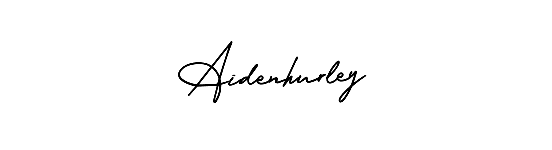 You should practise on your own different ways (AmerikaSignatureDemo-Regular) to write your name (Aidenhurley) in signature. don't let someone else do it for you. Aidenhurley signature style 3 images and pictures png