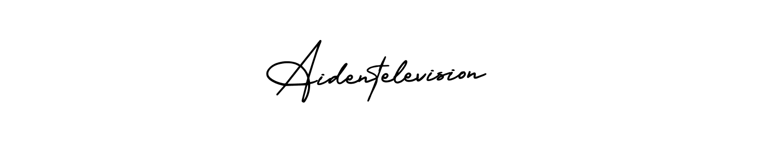 Use a signature maker to create a handwritten signature online. With this signature software, you can design (AmerikaSignatureDemo-Regular) your own signature for name Aidentelevision. Aidentelevision signature style 3 images and pictures png