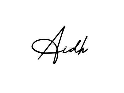 The best way (AmerikaSignatureDemo-Regular) to make a short signature is to pick only two or three words in your name. The name Aidh include a total of six letters. For converting this name. Aidh signature style 3 images and pictures png