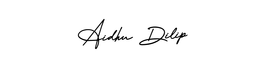 Also You can easily find your signature by using the search form. We will create Aidhu Dilip name handwritten signature images for you free of cost using AmerikaSignatureDemo-Regular sign style. Aidhu Dilip signature style 3 images and pictures png