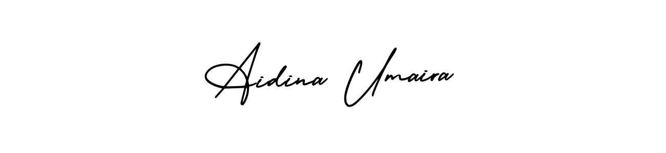 Make a short Aidina Umaira signature style. Manage your documents anywhere anytime using AmerikaSignatureDemo-Regular. Create and add eSignatures, submit forms, share and send files easily. Aidina Umaira signature style 3 images and pictures png