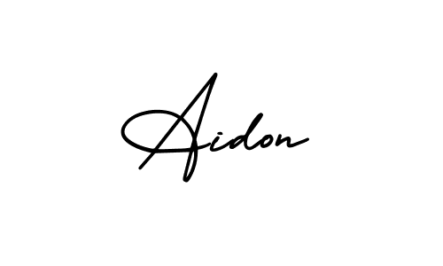 It looks lik you need a new signature style for name Aidon. Design unique handwritten (AmerikaSignatureDemo-Regular) signature with our free signature maker in just a few clicks. Aidon signature style 3 images and pictures png