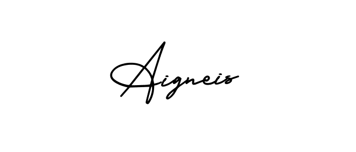 It looks lik you need a new signature style for name Aigneis. Design unique handwritten (AmerikaSignatureDemo-Regular) signature with our free signature maker in just a few clicks. Aigneis signature style 3 images and pictures png