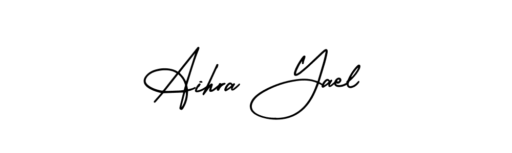 Similarly AmerikaSignatureDemo-Regular is the best handwritten signature design. Signature creator online .You can use it as an online autograph creator for name Aihra Yael. Aihra Yael signature style 3 images and pictures png