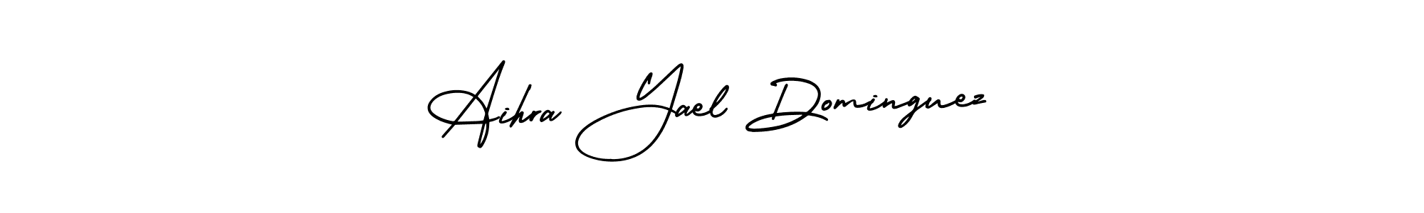 Also You can easily find your signature by using the search form. We will create Aihra Yael Dominguez name handwritten signature images for you free of cost using AmerikaSignatureDemo-Regular sign style. Aihra Yael Dominguez signature style 3 images and pictures png