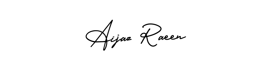 This is the best signature style for the Aijaz Raeen name. Also you like these signature font (AmerikaSignatureDemo-Regular). Mix name signature. Aijaz Raeen signature style 3 images and pictures png