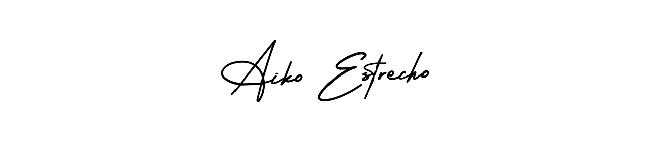 Aiko Estrecho stylish signature style. Best Handwritten Sign (AmerikaSignatureDemo-Regular) for my name. Handwritten Signature Collection Ideas for my name Aiko Estrecho. Aiko Estrecho signature style 3 images and pictures png