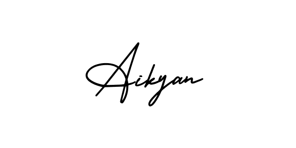 How to Draw Aikyan signature style? AmerikaSignatureDemo-Regular is a latest design signature styles for name Aikyan. Aikyan signature style 3 images and pictures png