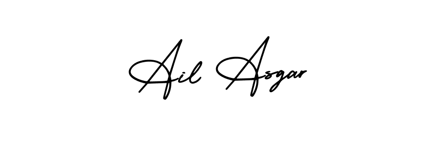 AmerikaSignatureDemo-Regular is a professional signature style that is perfect for those who want to add a touch of class to their signature. It is also a great choice for those who want to make their signature more unique. Get Ail Asgar name to fancy signature for free. Ail Asgar signature style 3 images and pictures png