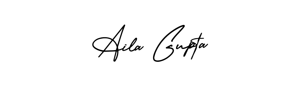 Also You can easily find your signature by using the search form. We will create Aila Gupta name handwritten signature images for you free of cost using AmerikaSignatureDemo-Regular sign style. Aila Gupta signature style 3 images and pictures png