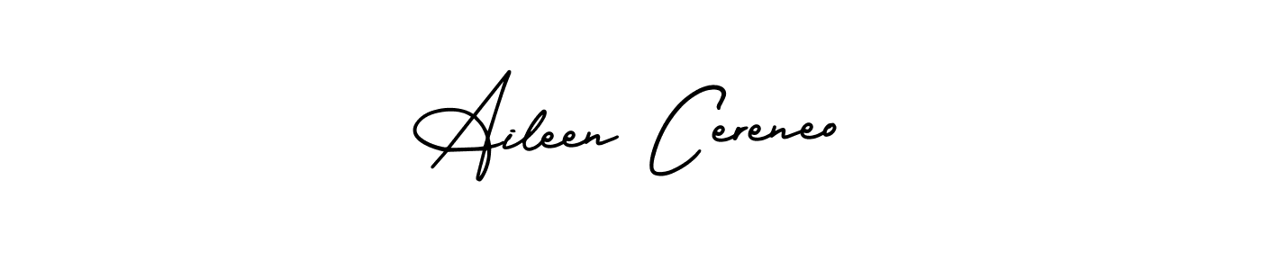 Make a short Aileen Cereneo signature style. Manage your documents anywhere anytime using AmerikaSignatureDemo-Regular. Create and add eSignatures, submit forms, share and send files easily. Aileen Cereneo signature style 3 images and pictures png
