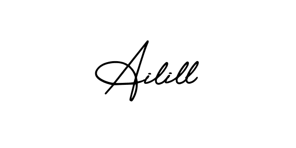 if you are searching for the best signature style for your name Ailill. so please give up your signature search. here we have designed multiple signature styles  using AmerikaSignatureDemo-Regular. Ailill signature style 3 images and pictures png