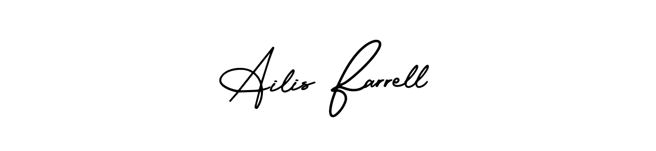 This is the best signature style for the Ailis Farrell name. Also you like these signature font (AmerikaSignatureDemo-Regular). Mix name signature. Ailis Farrell signature style 3 images and pictures png