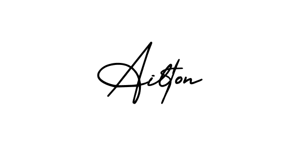 Best and Professional Signature Style for Ailton. AmerikaSignatureDemo-Regular Best Signature Style Collection. Ailton signature style 3 images and pictures png