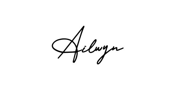 Use a signature maker to create a handwritten signature online. With this signature software, you can design (AmerikaSignatureDemo-Regular) your own signature for name Ailwyn. Ailwyn signature style 3 images and pictures png