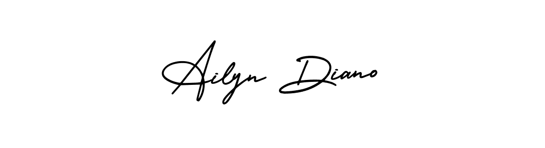 Ailyn Diano stylish signature style. Best Handwritten Sign (AmerikaSignatureDemo-Regular) for my name. Handwritten Signature Collection Ideas for my name Ailyn Diano. Ailyn Diano signature style 3 images and pictures png