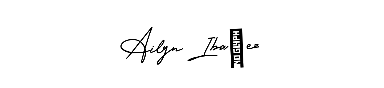 The best way (AmerikaSignatureDemo-Regular) to make a short signature is to pick only two or three words in your name. The name Ailyn Ibañez include a total of six letters. For converting this name. Ailyn Ibañez signature style 3 images and pictures png