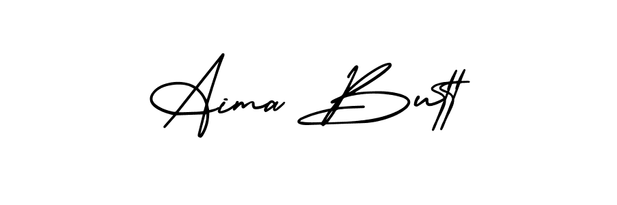 Use a signature maker to create a handwritten signature online. With this signature software, you can design (AmerikaSignatureDemo-Regular) your own signature for name Aima Butt. Aima Butt signature style 3 images and pictures png