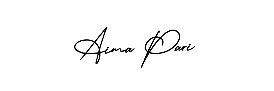 Create a beautiful signature design for name Aima Pari. With this signature (AmerikaSignatureDemo-Regular) fonts, you can make a handwritten signature for free. Aima Pari signature style 3 images and pictures png