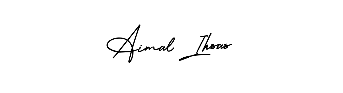 How to make Aimal Ihsas signature? AmerikaSignatureDemo-Regular is a professional autograph style. Create handwritten signature for Aimal Ihsas name. Aimal Ihsas signature style 3 images and pictures png