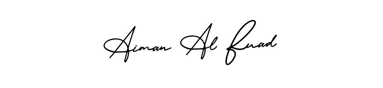 Make a beautiful signature design for name Aiman Al Fuad. With this signature (AmerikaSignatureDemo-Regular) style, you can create a handwritten signature for free. Aiman Al Fuad signature style 3 images and pictures png