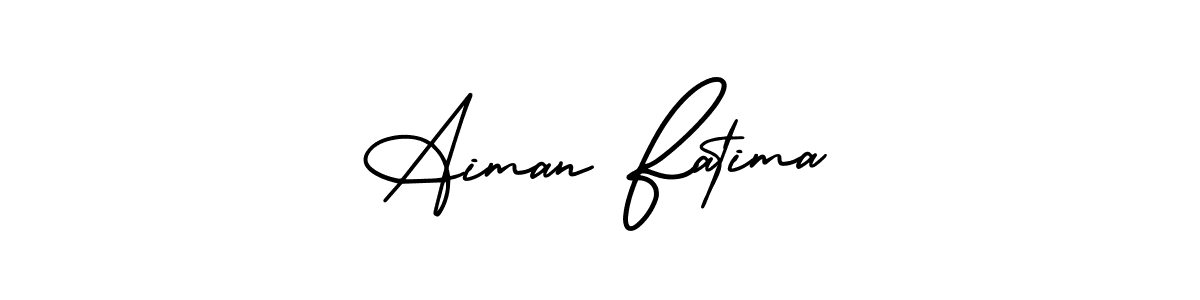 Design your own signature with our free online signature maker. With this signature software, you can create a handwritten (AmerikaSignatureDemo-Regular) signature for name Aiman Fatima. Aiman Fatima signature style 3 images and pictures png