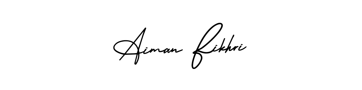This is the best signature style for the Aiman Fikhri name. Also you like these signature font (AmerikaSignatureDemo-Regular). Mix name signature. Aiman Fikhri signature style 3 images and pictures png