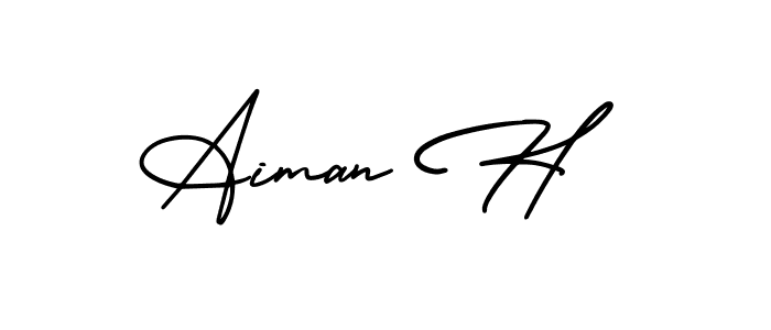 Once you've used our free online signature maker to create your best signature AmerikaSignatureDemo-Regular style, it's time to enjoy all of the benefits that Aiman H name signing documents. Aiman H signature style 3 images and pictures png