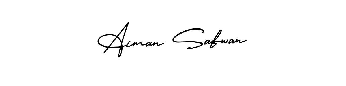 How to make Aiman Safwan signature? AmerikaSignatureDemo-Regular is a professional autograph style. Create handwritten signature for Aiman Safwan name. Aiman Safwan signature style 3 images and pictures png