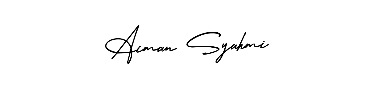 Make a short Aiman Syahmi signature style. Manage your documents anywhere anytime using AmerikaSignatureDemo-Regular. Create and add eSignatures, submit forms, share and send files easily. Aiman Syahmi signature style 3 images and pictures png