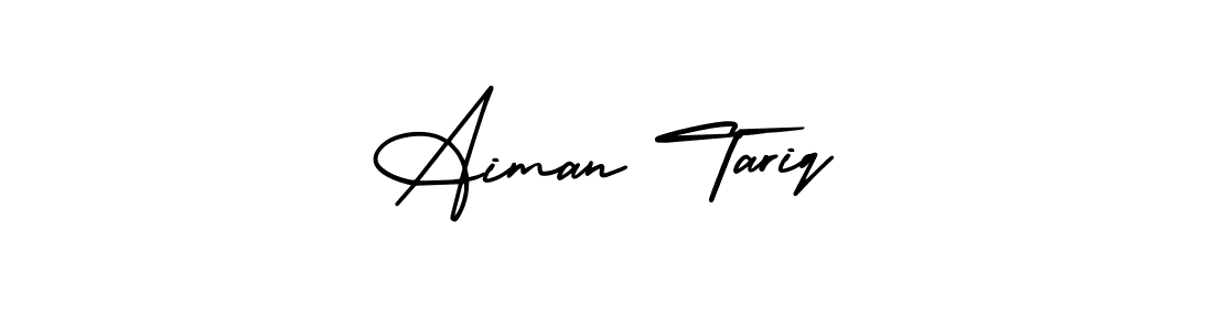 Make a short Aiman Tariq signature style. Manage your documents anywhere anytime using AmerikaSignatureDemo-Regular. Create and add eSignatures, submit forms, share and send files easily. Aiman Tariq signature style 3 images and pictures png