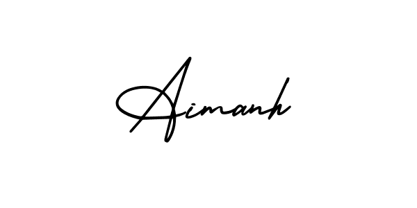 Make a beautiful signature design for name Aimanh. Use this online signature maker to create a handwritten signature for free. Aimanh signature style 3 images and pictures png