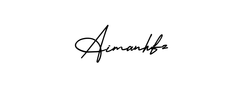 Create a beautiful signature design for name Aimanhfz. With this signature (AmerikaSignatureDemo-Regular) fonts, you can make a handwritten signature for free. Aimanhfz signature style 3 images and pictures png