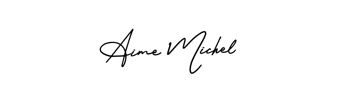 This is the best signature style for the Aime Michel name. Also you like these signature font (AmerikaSignatureDemo-Regular). Mix name signature. Aime Michel signature style 3 images and pictures png