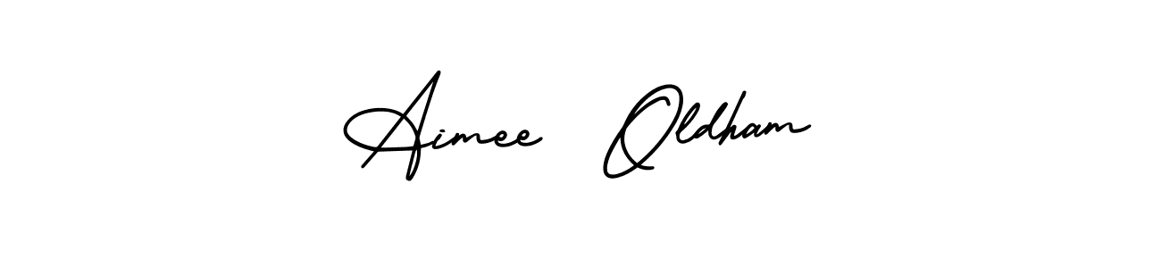 Make a beautiful signature design for name Aimee  Oldham. With this signature (AmerikaSignatureDemo-Regular) style, you can create a handwritten signature for free. Aimee  Oldham signature style 3 images and pictures png